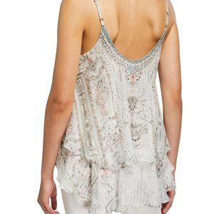 Camilla XS Embellished Camisole 100% Silk